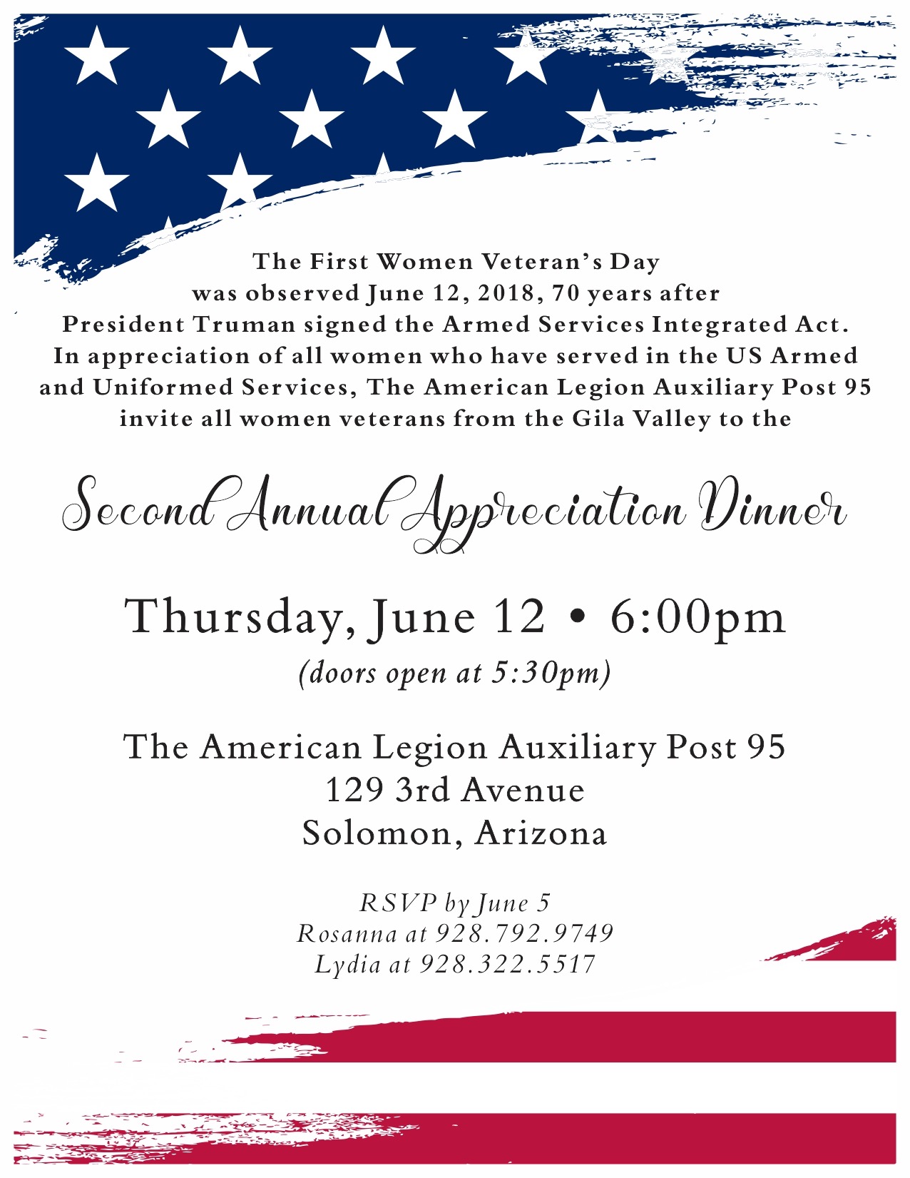 American Legion Auxiliary Women Veterans Day