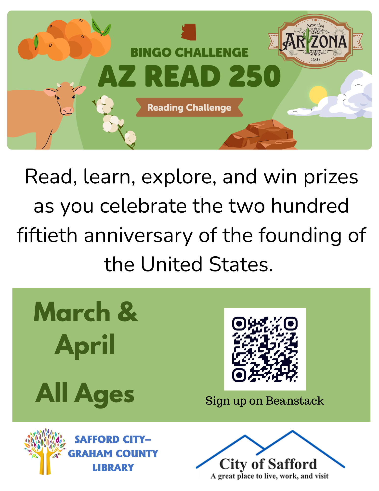 Safford Library Spring Reading Challenge