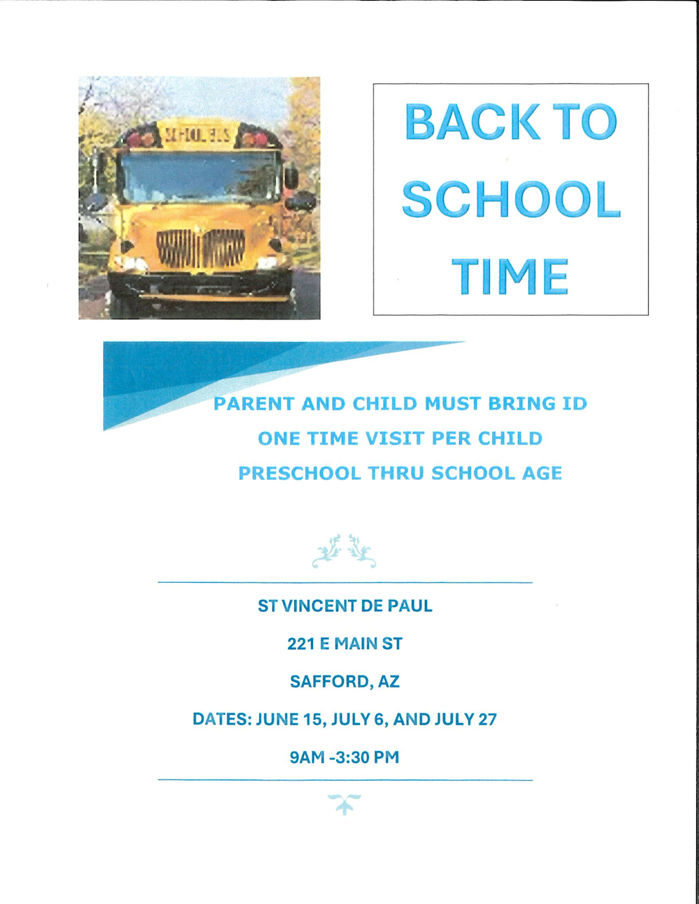 St. Vincent de Paul Back-to-school Support Event