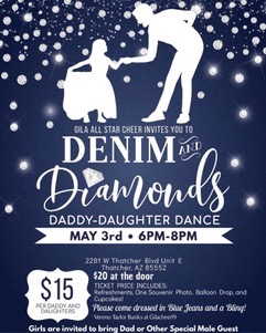 Gila All Star Cheer Denim and Diamonds Daddy-Daughter Dance