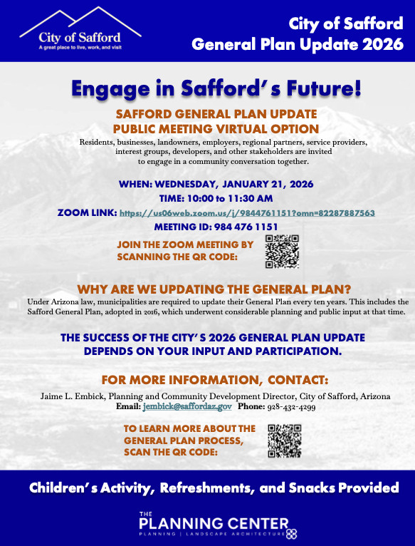 City of Safford General Plan Update  Meeting