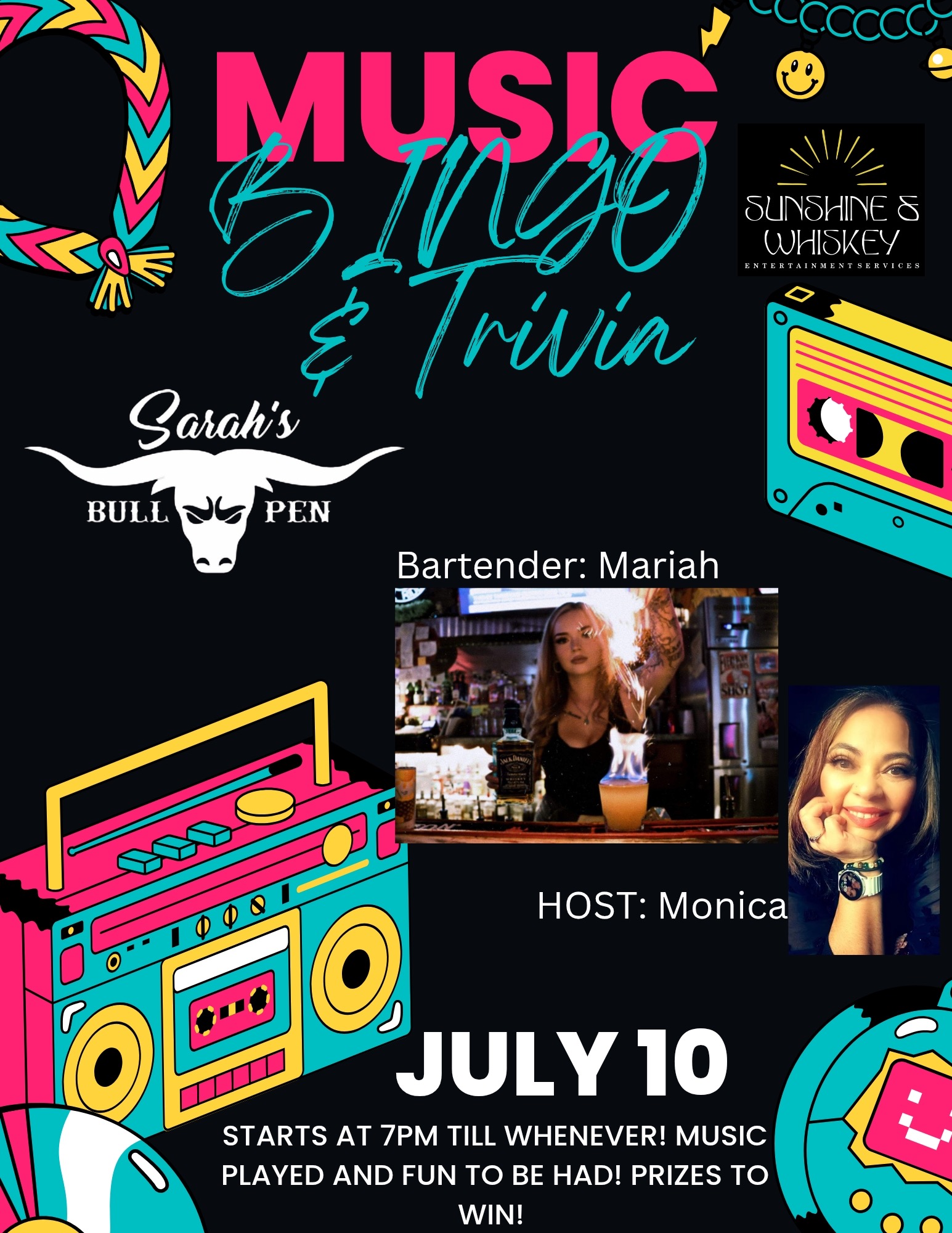 Music Bingo and Trivia with Monica