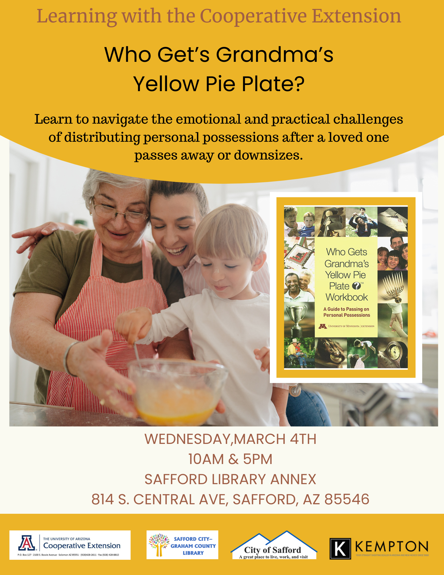 Who Get’s Grandma’s Yellow Pie Plate?