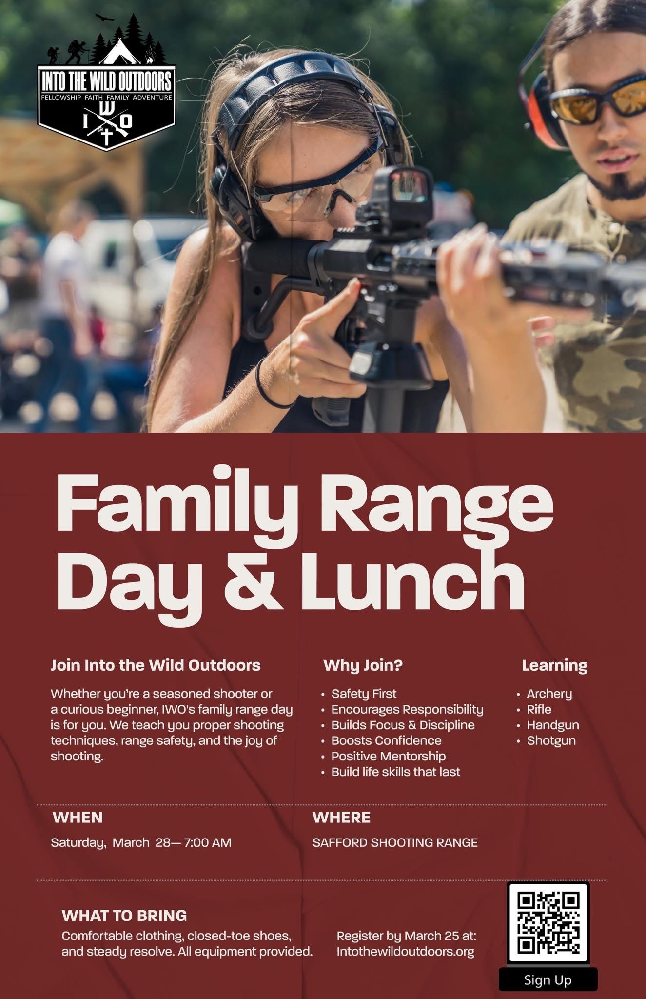 Into the wild outdoors Family range day and lunch