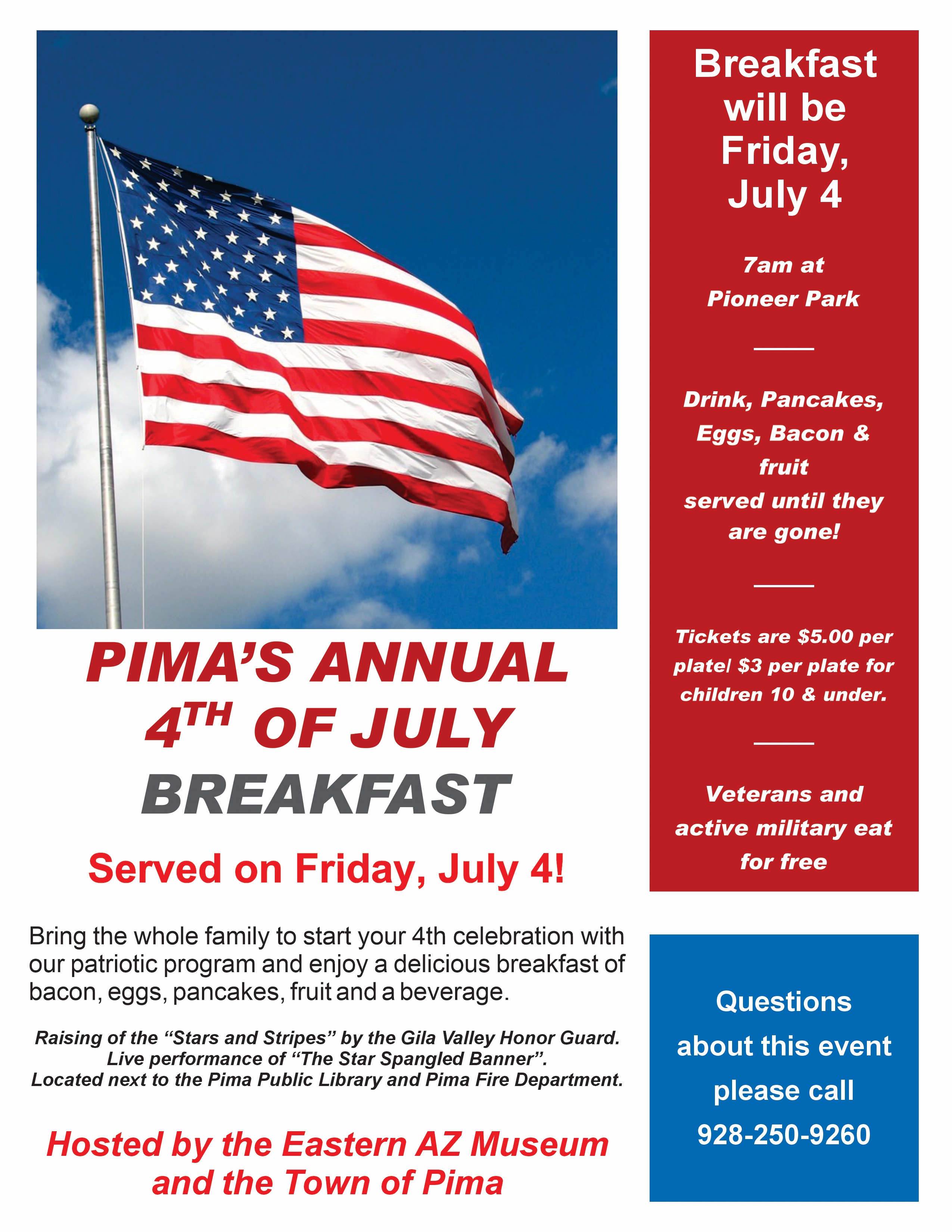 Pima 4th of July Pancake Breakfast