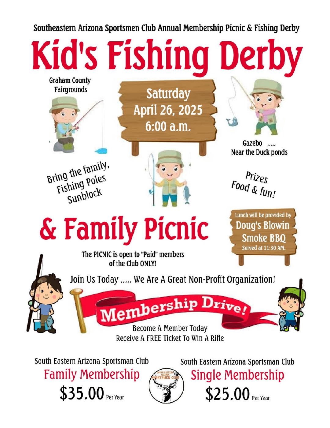 Kid's Fishing Derby & Family Picnic
