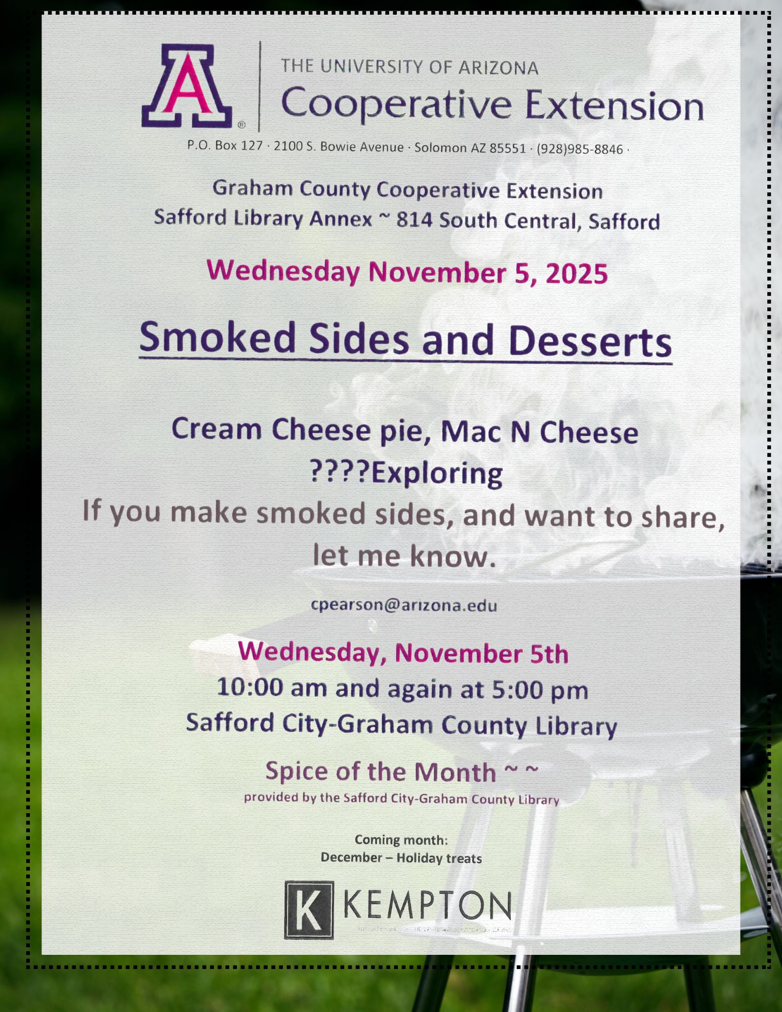Cooking with the Cooperative Extension
