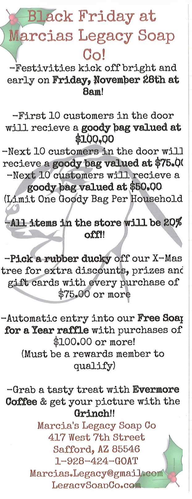 Black Friday at Marcias Legacy Soap Co!