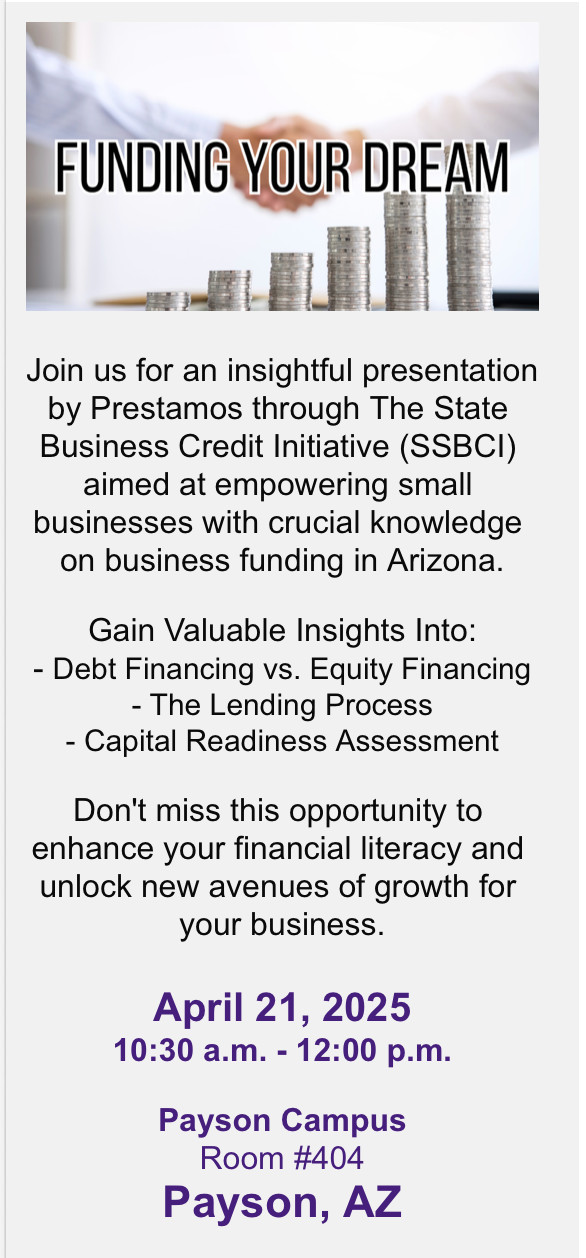 SBDC- Funding Your Dreams