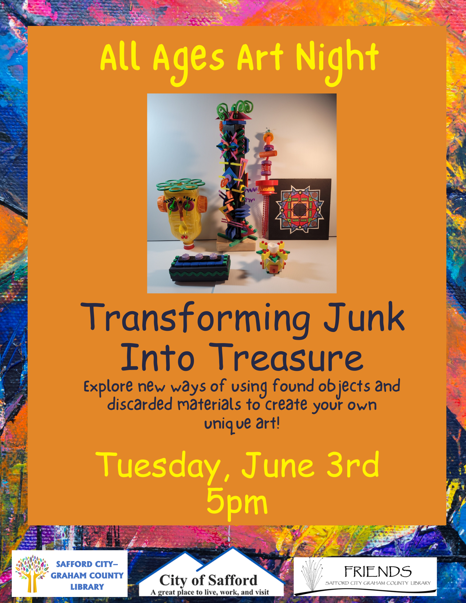 Transforming Junk into Treasure- All Ages Art Night