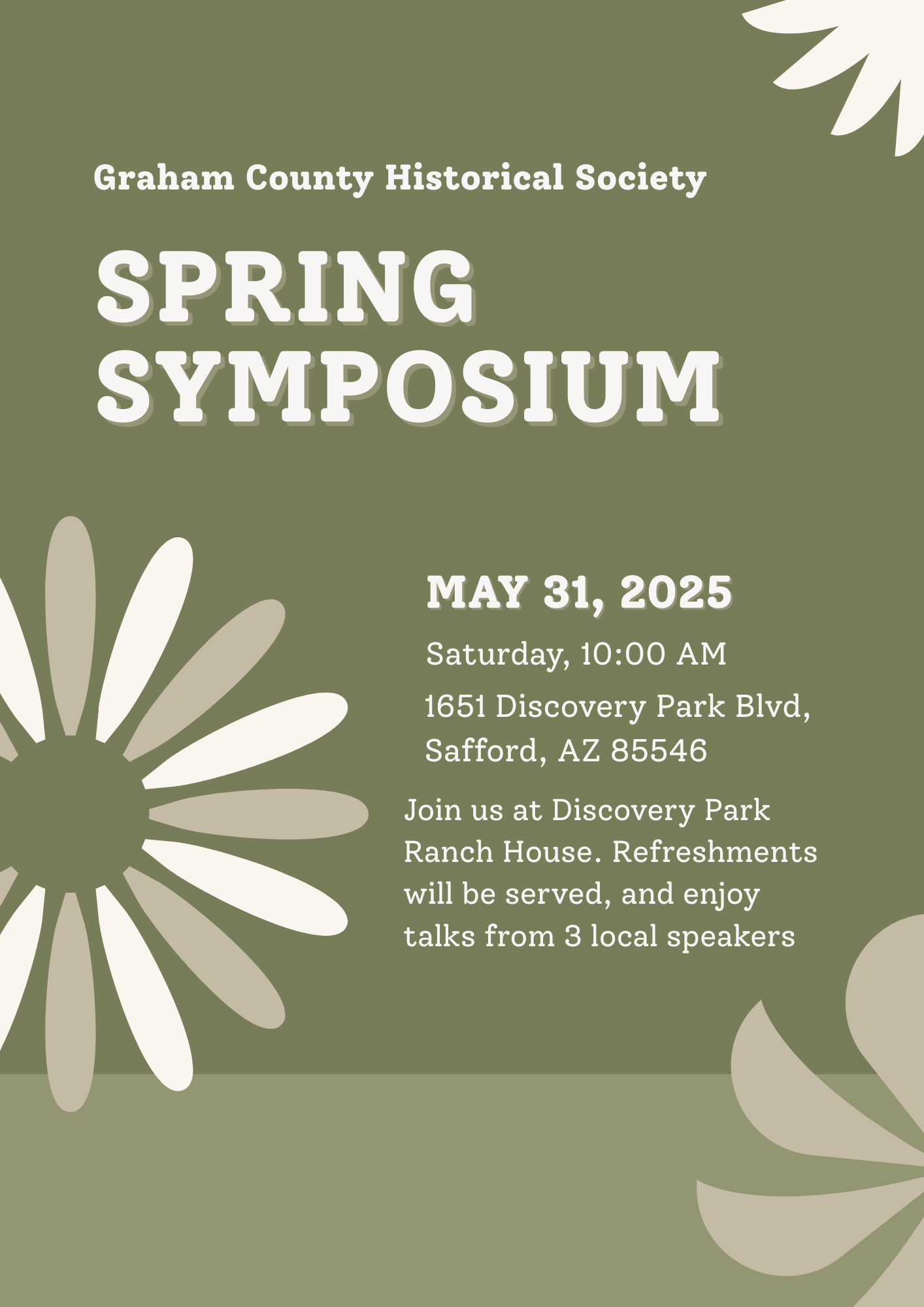 Graham County Historical Society Spring Symposium