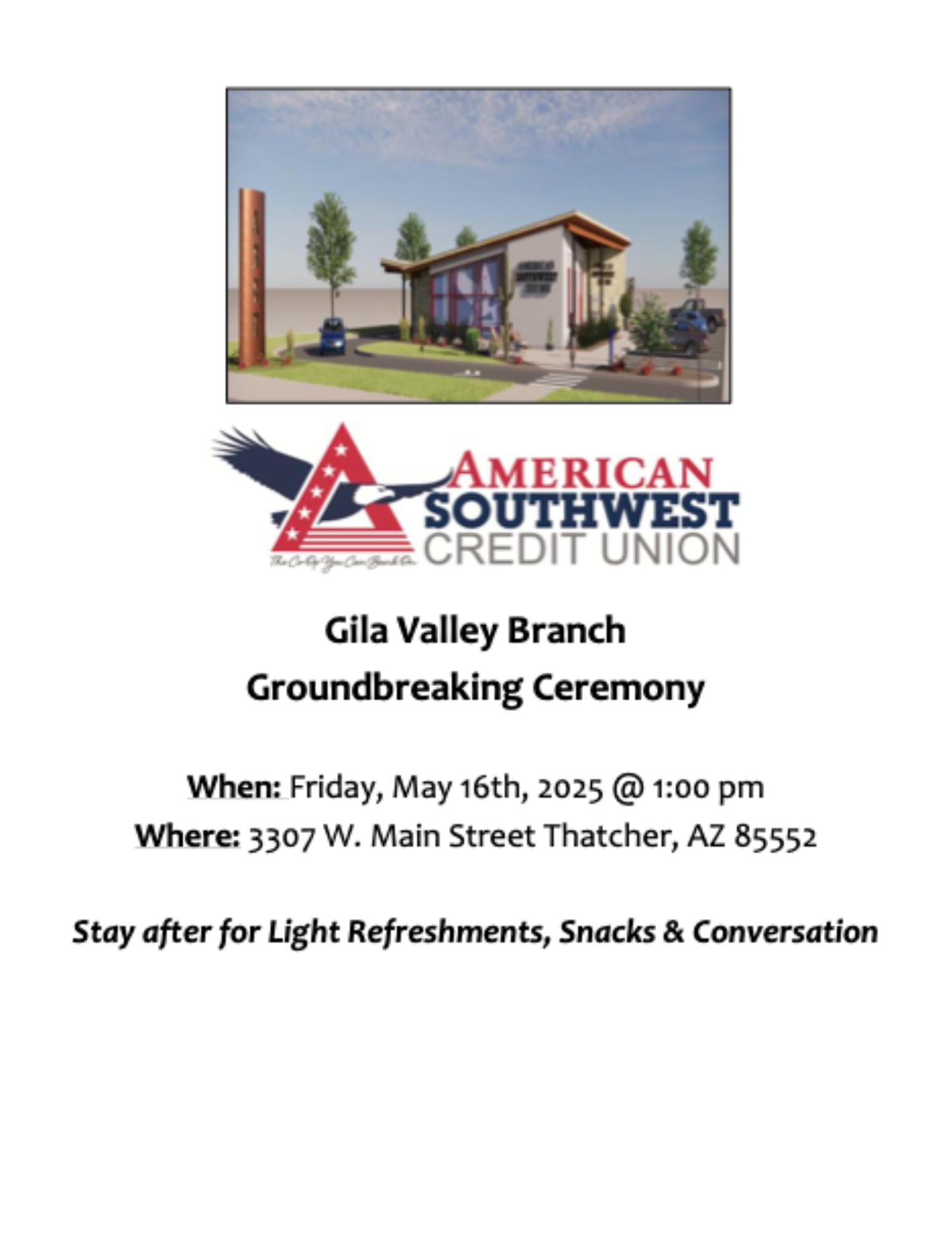 American Southwest Credit Union Gila Valley Branch Groundbreaking Ceremony