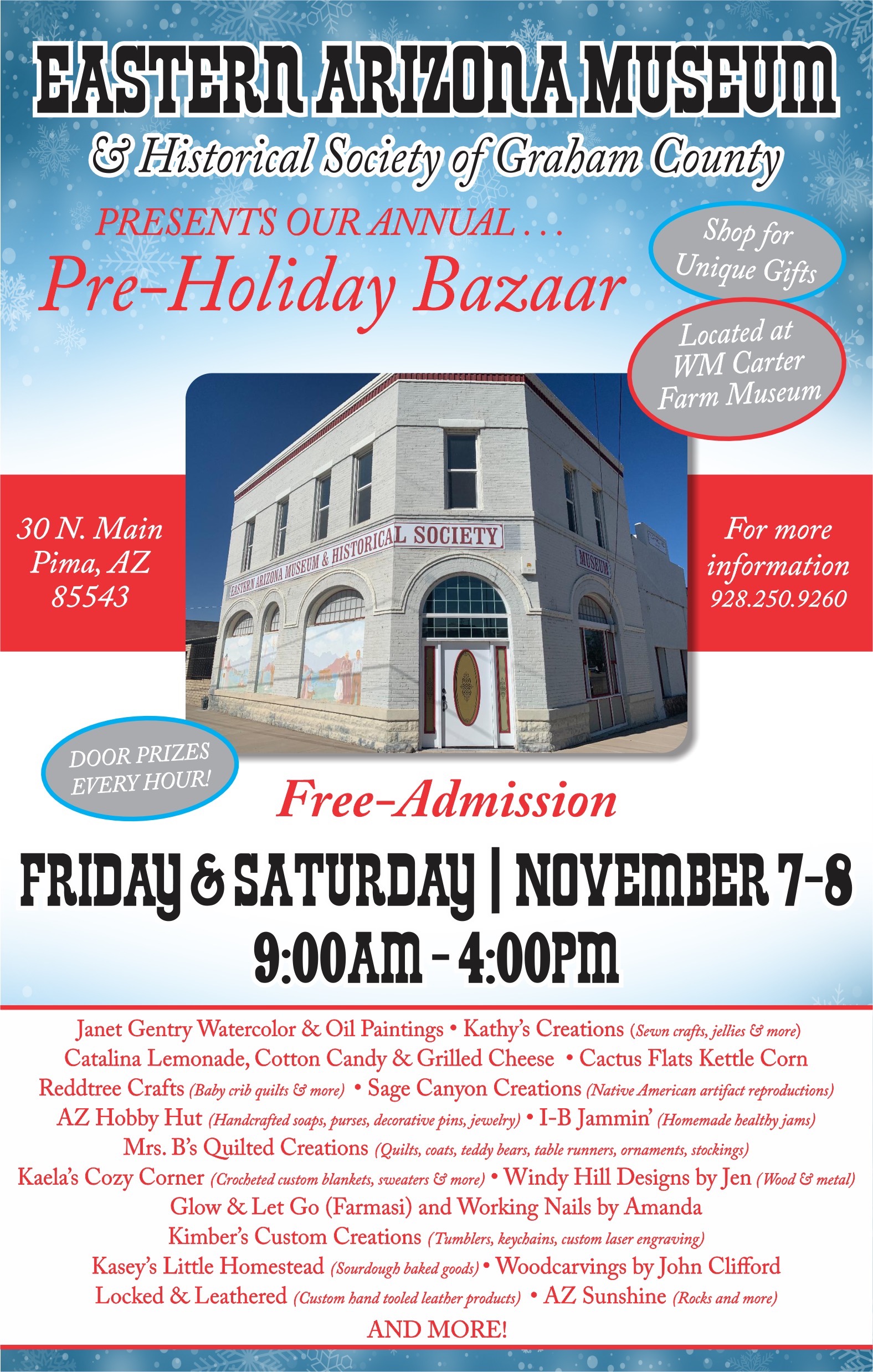 Eastern Arizona Museum and Historical Society Pre-Holiday Bazaar