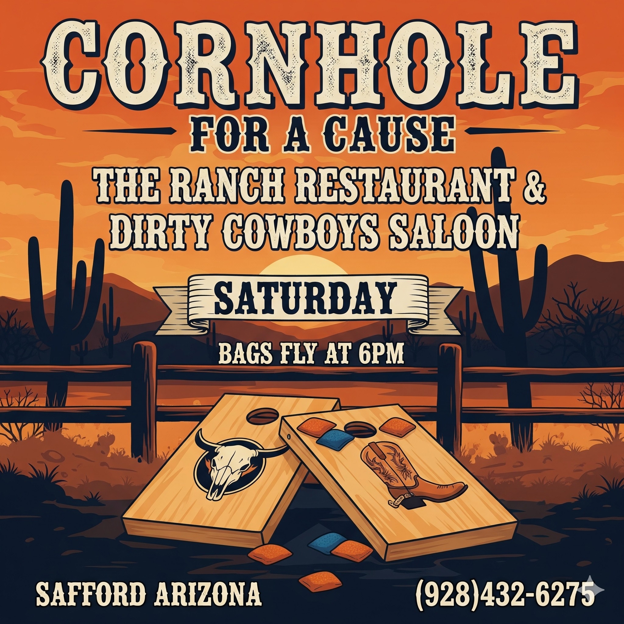 Cornhole for  a cause at The Ranch Restaurant