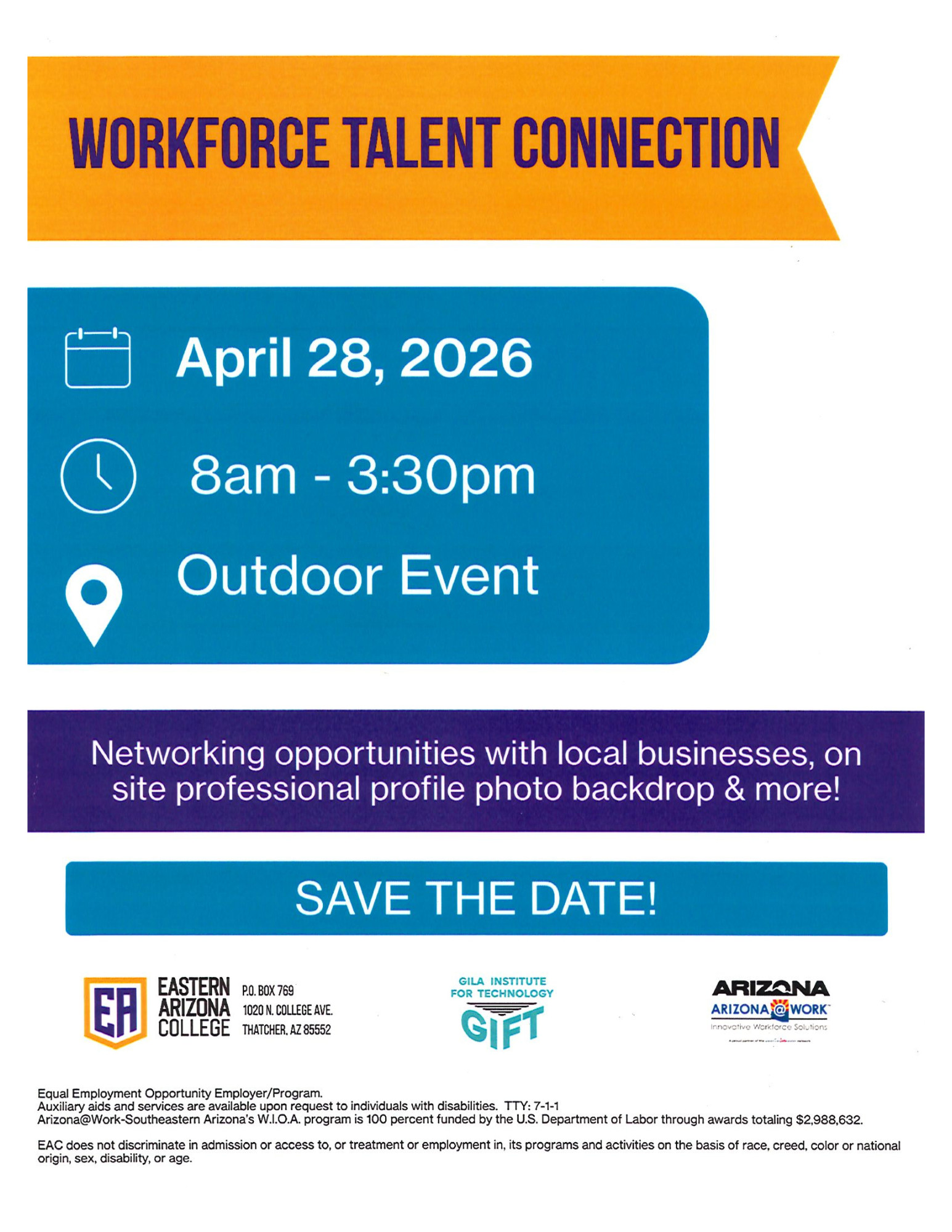 See Flyer for details