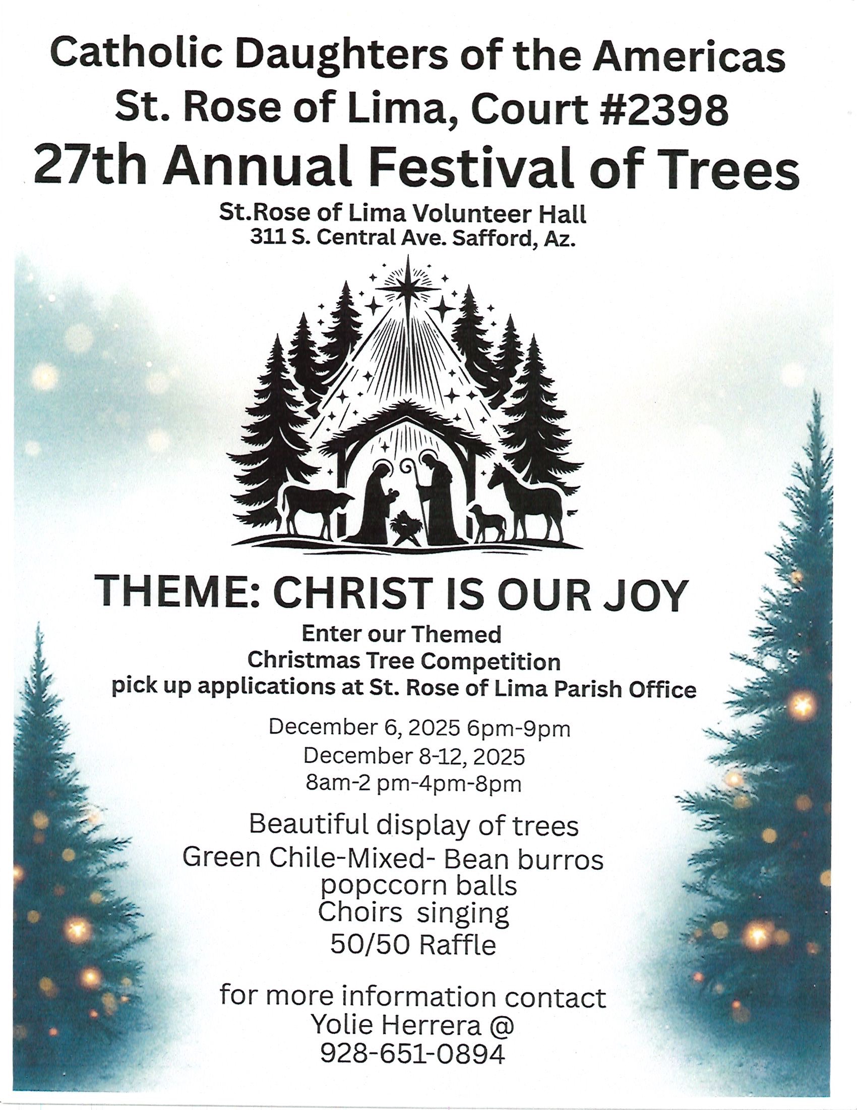 Catholic Daughter of the Americas Annual Festival of trees
