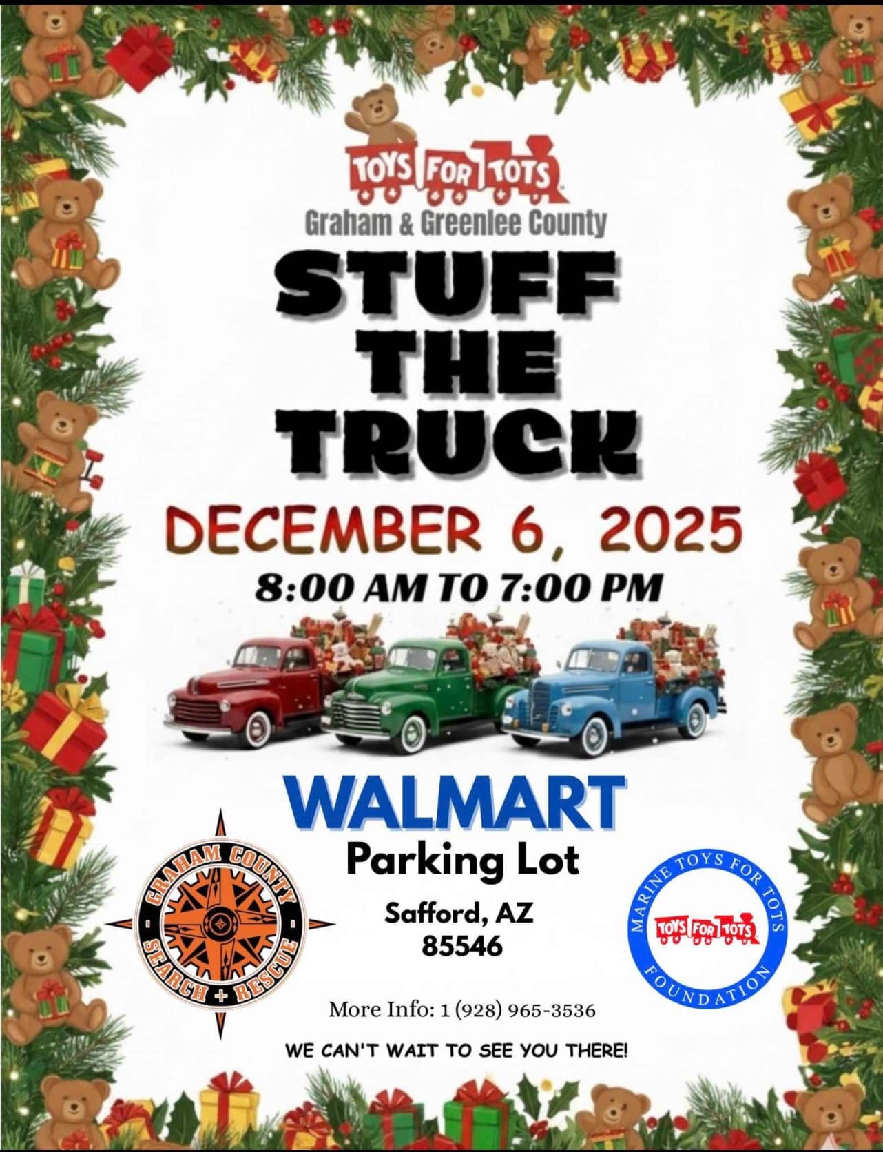 Toys for tots Stuff the truck