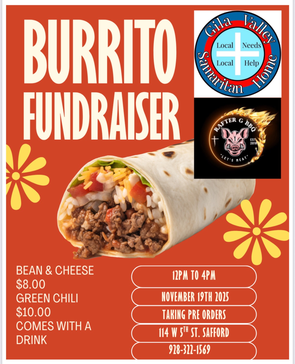 Gila Valley Samaritan Home Burrito Fundraiser